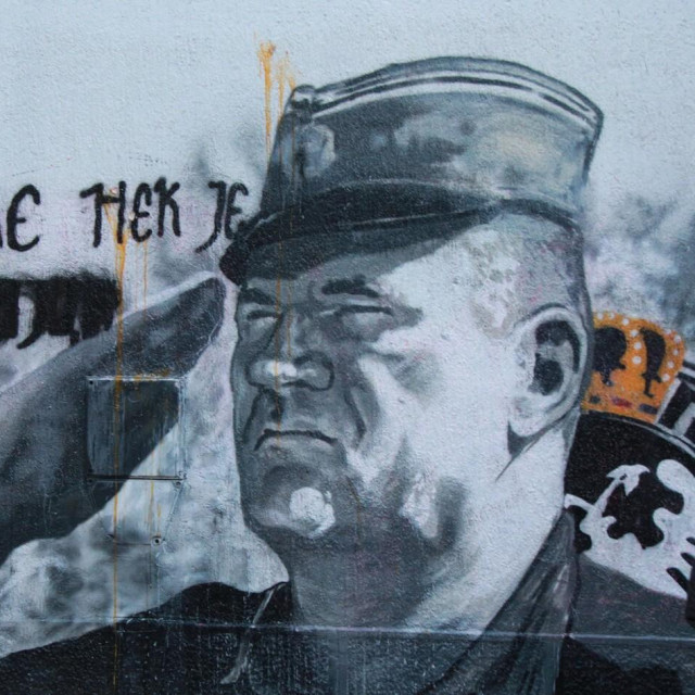 Mural Ratku Mladiću u Beogradu 