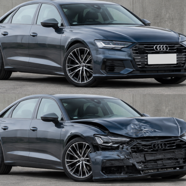 Razbijeni Audi, ilustracija