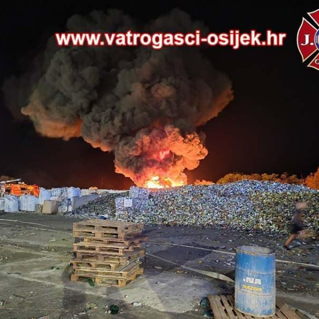 Požar u tvrtki Drava International koja se bavi preradom otpadne plastike