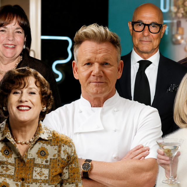 Jamie Oliver, Gordon Ramsay, Martha Stewart, Stanley Tucci, Julia Child