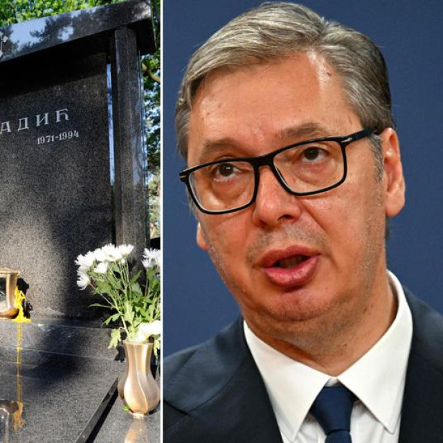 Ratko Mladić, grobnica u kojoj je pokopana njegova kćer Ana; Aleksandar Vučić