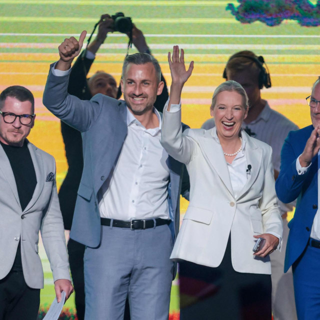 Matthias Buettne, Ulrich Siegmund, Alice Weidel i Tino Chrupalla 