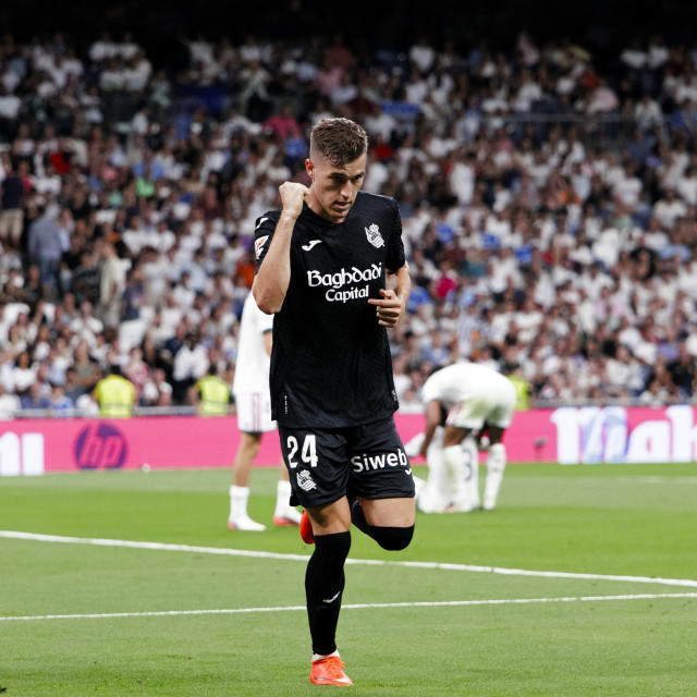 Luka Sučić u proslavi pogotka