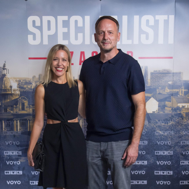 Zagreb, 030926.
Kaptol Boutique Cinema.
Premijera nove kriminalisticke serije RTL-a Specijalisti Zagreb.
Na fotografiji: Petra Cicvaric, Pedja Gvozdic.