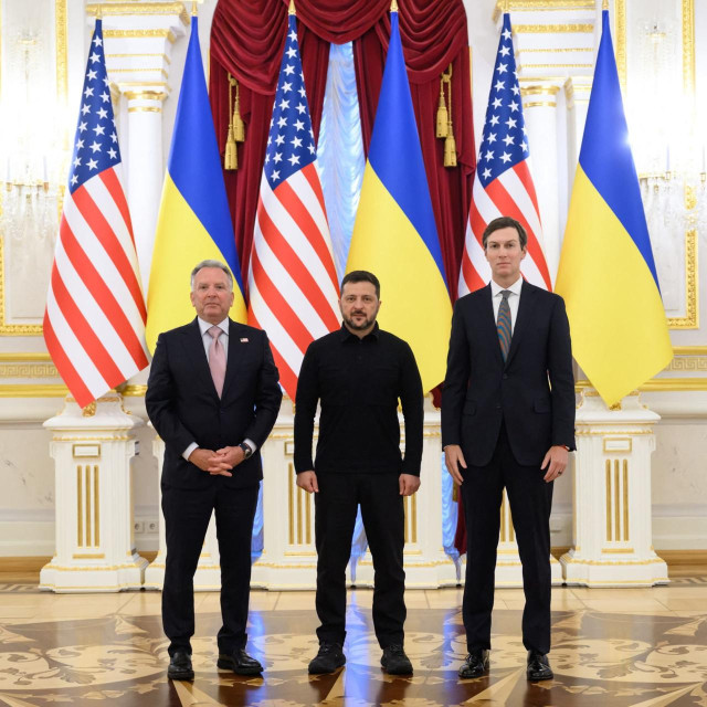 Volodimir Zelenski, Steve Witkoff, Jared Kushner 