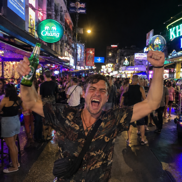 Khao San Road u Bangkoku (ilustracija)