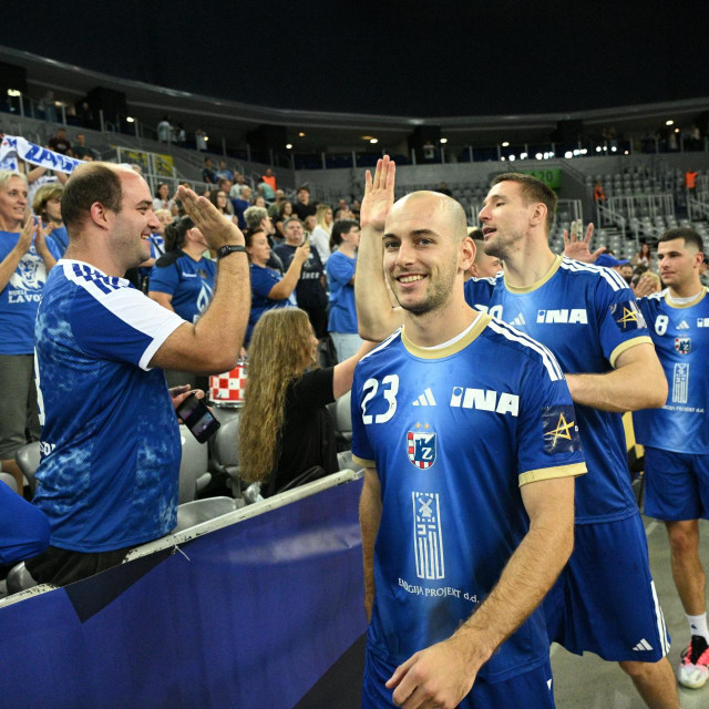 Ivano Pavović (u prvom planu) nakon pobjede protiv Celja u 1. kolu Lige prvaka