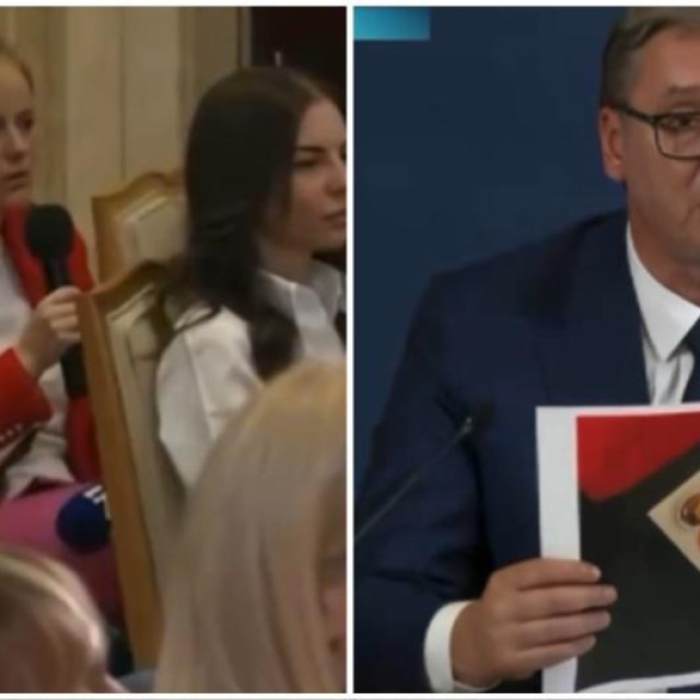 Novinarka Žaklina Tatalović i Aleksandar Vučić