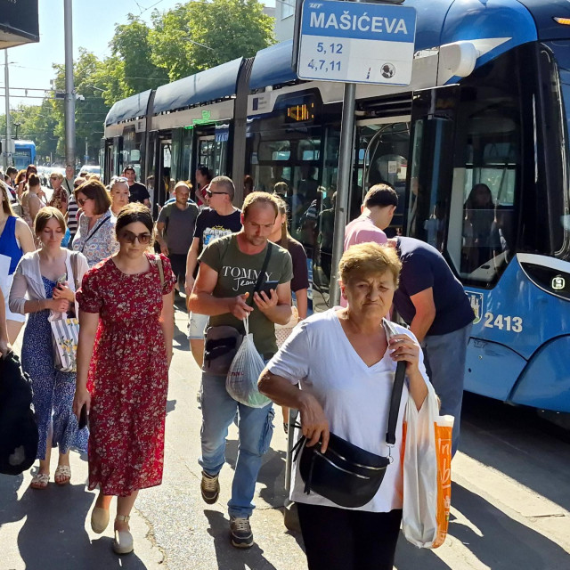 Zastoj tramvaja, ilustracija