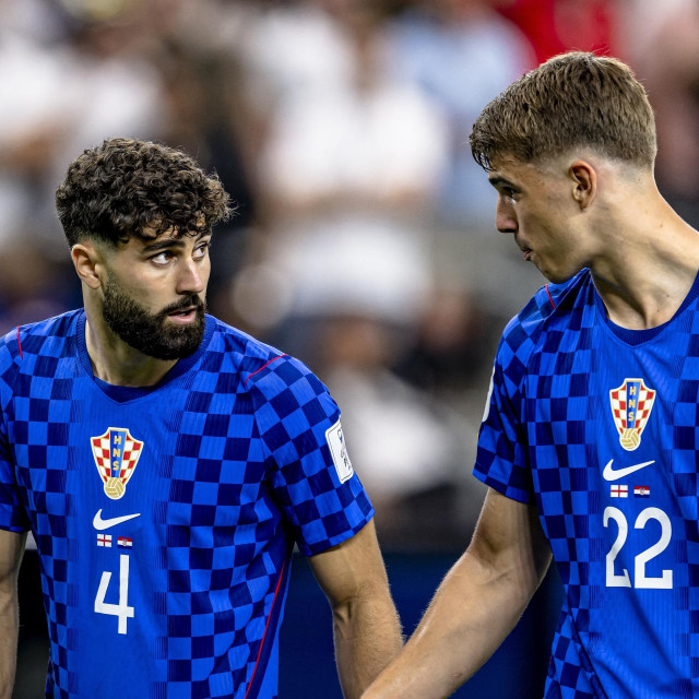 Joško Gvardiol i Luka Vušković na SP-u protiv Engleske