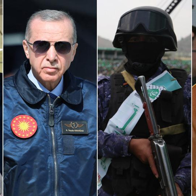 Američki predsjednik Donald Trump; turski predsjednik Recep Tayyip Erdoğan; vojnik hutista; saudijski princ Mohammed bin Salman