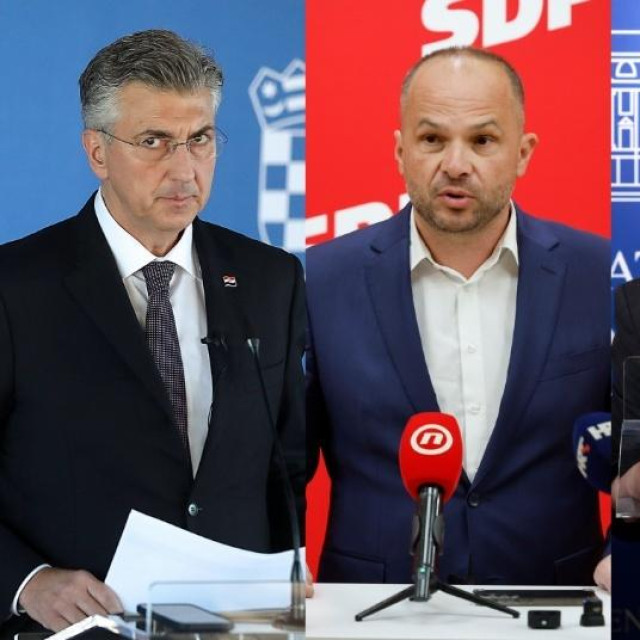 Predsjednik HDZ-a Andrej Plenković; predsjednika SDP-a Siniša Hajdaš Dončić; koordinatorica Možemo Sandra Benčić; predsjednik Mosta Nikola Grmoja