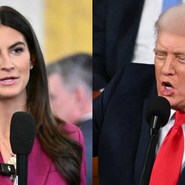 Novinarka CNN-a Kaitlan Collins; američki predsjednik Donald Trump