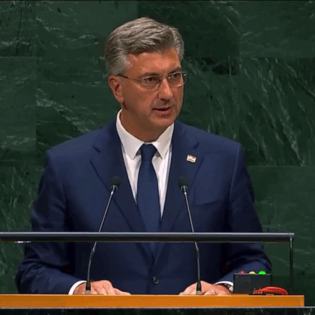 Andrej Plenković govori na Općoj skupštini UN-a