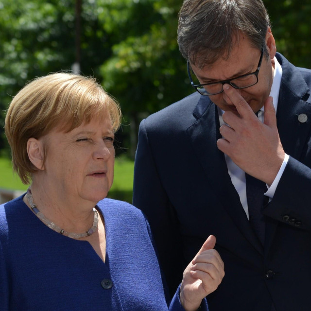 Angela Merkel i Aleksandar Vučić snimljeni 2018. u Sofiji