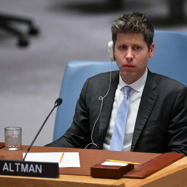 Izvršni direktor tvrtke OpenAI Sam Altman u sjedištu UN-a u New Yorku