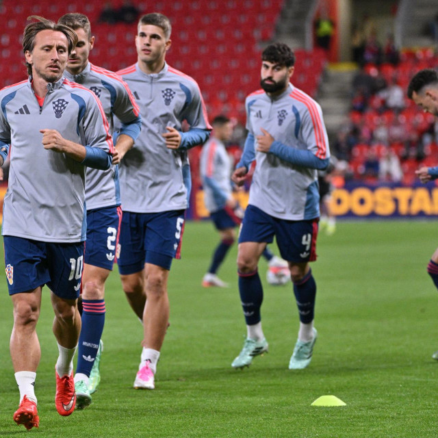 Luka Modrić i hrvatski reprezentativci na treningu