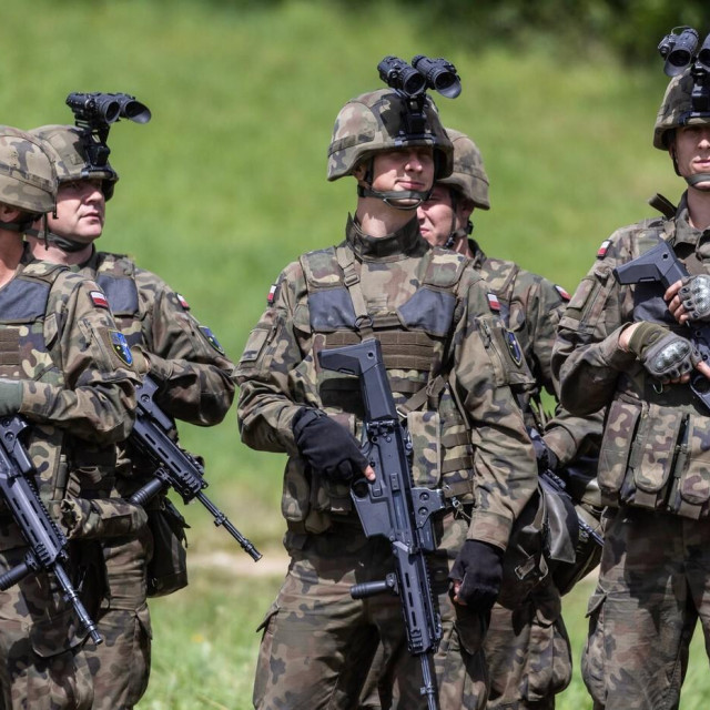 Poljski vojnici kod koridora Suwałki, arhivska snimka vježbi s američkim vojnicima