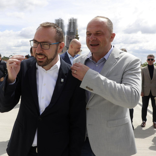 Gradonačelnik Tomislav Tomašević i čelnik SDP-a Siniša Hajdač Dončić