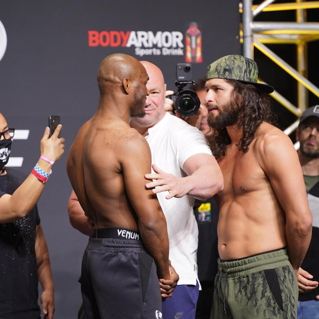 Kamaru Usman, Dana White i Jorge Masvidal 