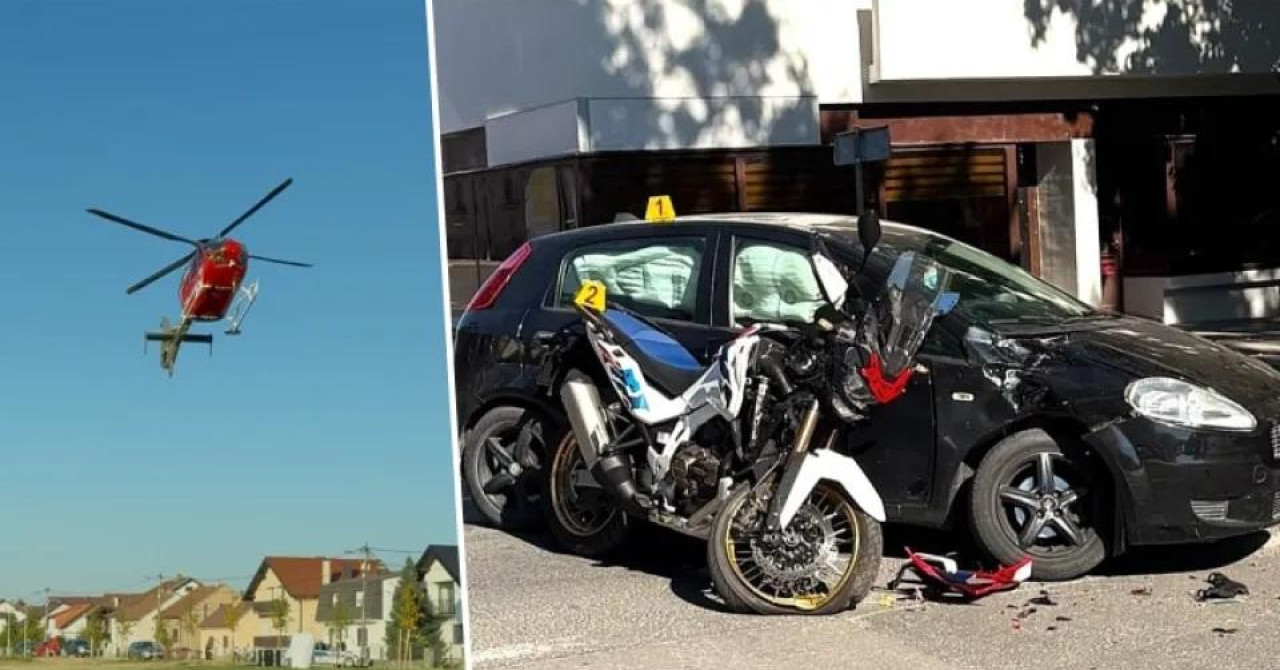 VIDEO Teško ozlijeđeni motociklist (39) helikopterom prebačen u KB Dubrava