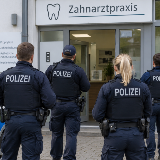 Policija ispred stomatološke ordinacije