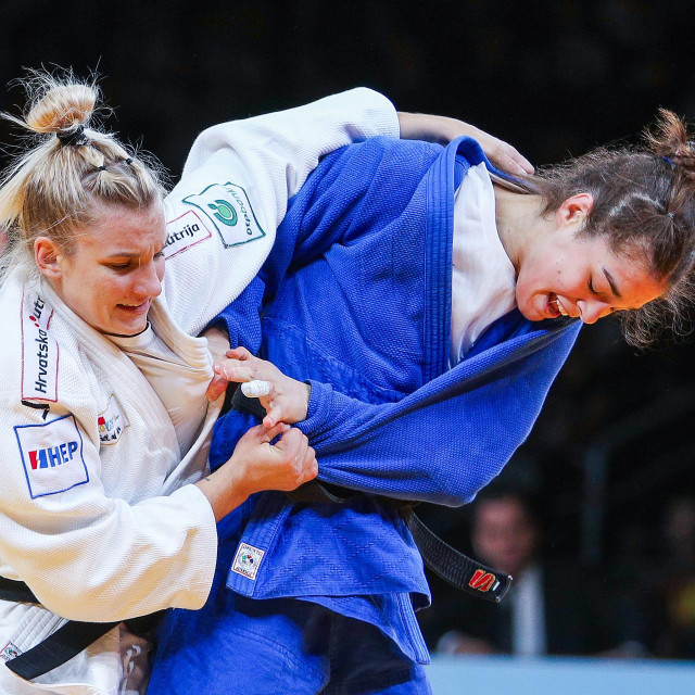 Lara Cvjetko (bijeli kimono) - dvostruka svjetska doprvakinja 2022. i 2025.