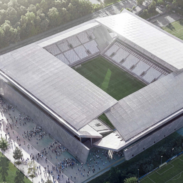 Pobjedničko rješenje za novi stadion Maksimir, rad mladih talijanskih arhitekata Tommasa Fantinija i Alberta Rossija iz milanskog studija VG13 Architects