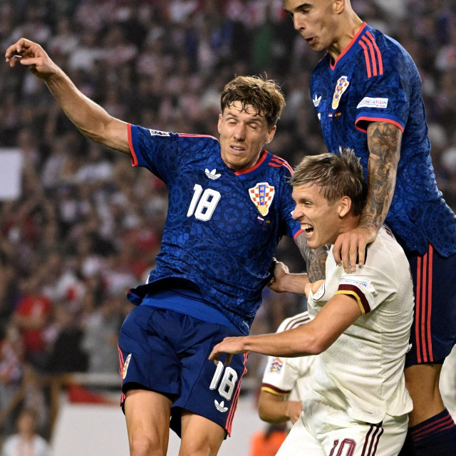 Hrvatska - Španjolska: Kristijan Jakić, Dani Olmo, Luka Vušković