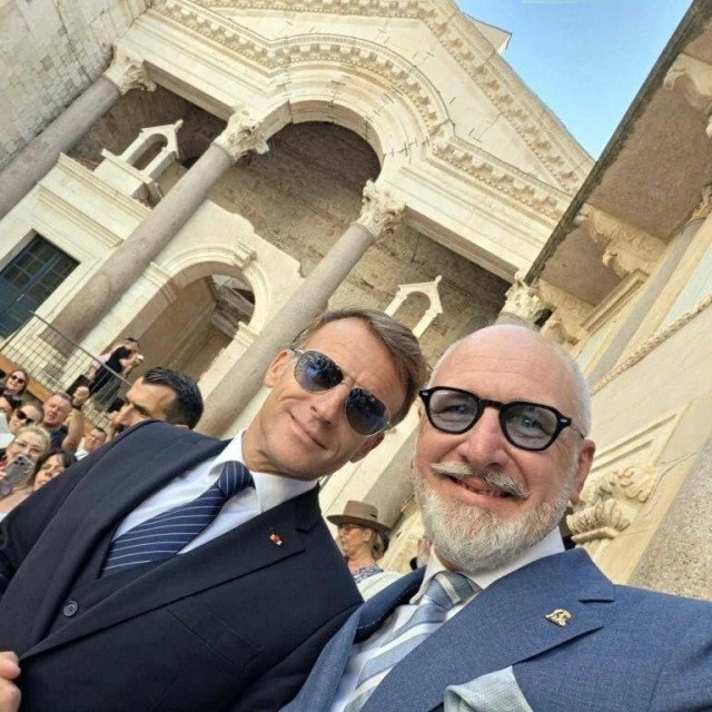 Emmanuel Macron i Andro Krstulović Opara