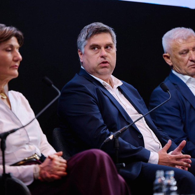 Predsjednica Uprave Podravke Martina Dalić, član Uprave BOSQAR-a Vanja Vlak i predsjednik Uprave Žito grupe Marko Pipunić