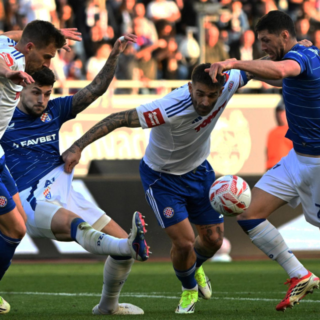 Kadar iz zadnjeg derbija Hajduka i Dinama na Poljudu u ožujku 2026.