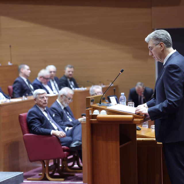 Andrej Plenković u govoru pred Saborom 