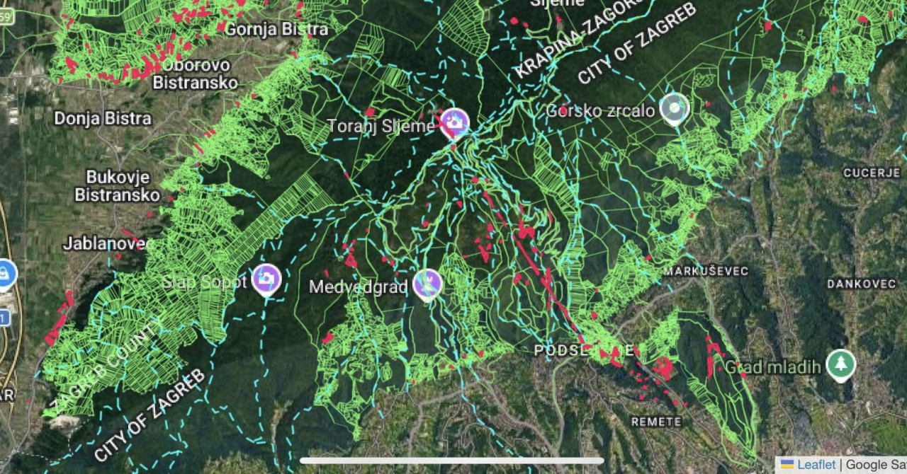 FOTO: Satelitske snimke razotkrile nestanak šume na Medvednici