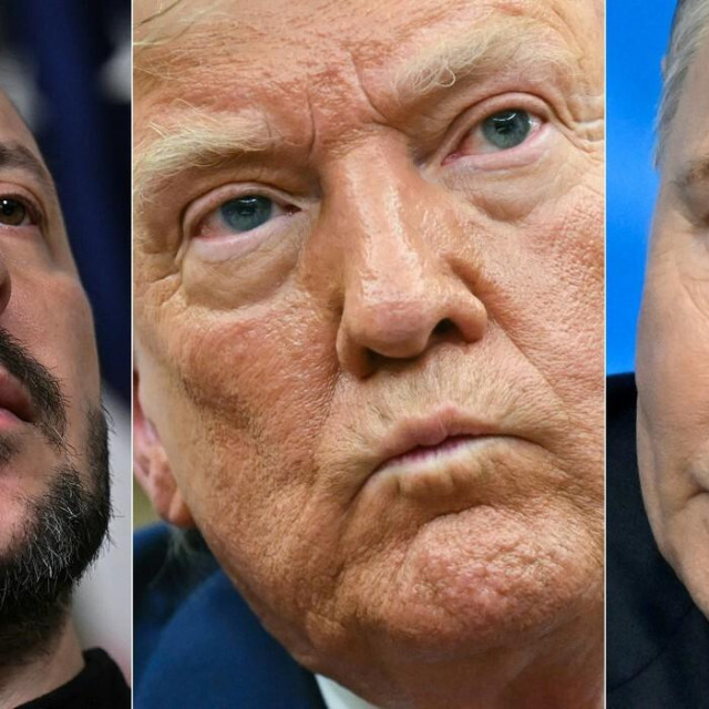 Volodimir Zelenski, Donald Trump i Vladimir Putin