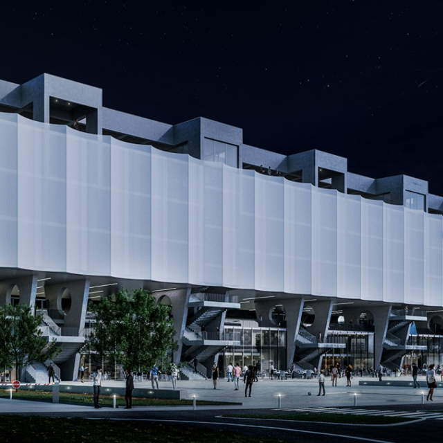 Stadion u Podgorici, idejno rješenje istočne tribine