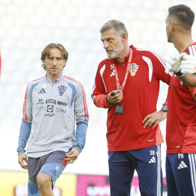 Slaven Bilić na treningu Vatrenih