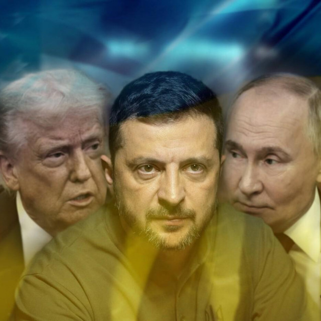 Donald Trump, Volodimir Zelenski i Vladimir Putin
