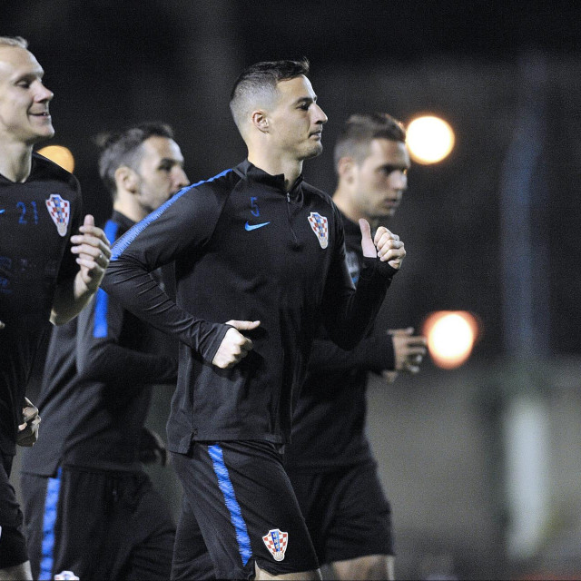 Matej Mitrović na treningu Vatrenih, 2018.