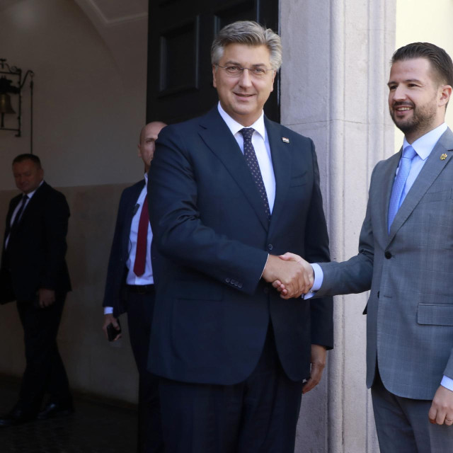 Andrej Plenković i predsjednik Crne Gore Jakov Milatović