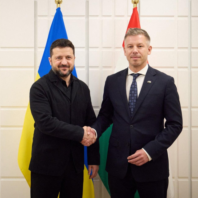 Ukrajinski predsjednik Volodimir Zelenski i mađarski premijer Péter Magyar