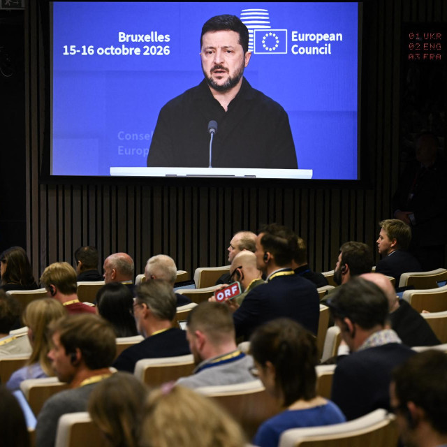 Konferencija za medije ukrajinskog predsjednika Volodimira Zelenskog u Bruxellesu