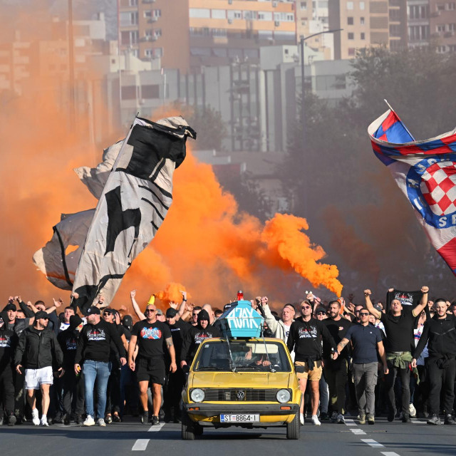 Korteo Torcide prije utakmice Hajduk - Ajax