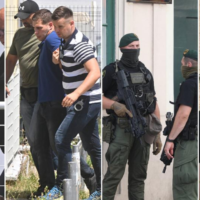 Dovođenje osumnjičenih Matije Mašale i Frana Radinovića na ispitivanje, specijalna policija, bivši muž ubijene Andrej Bajac