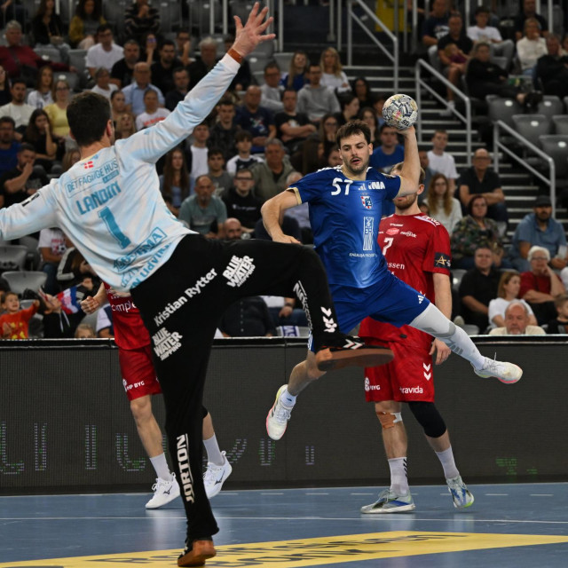Filip Glavaš na utakmici Zagreba i Aalborga