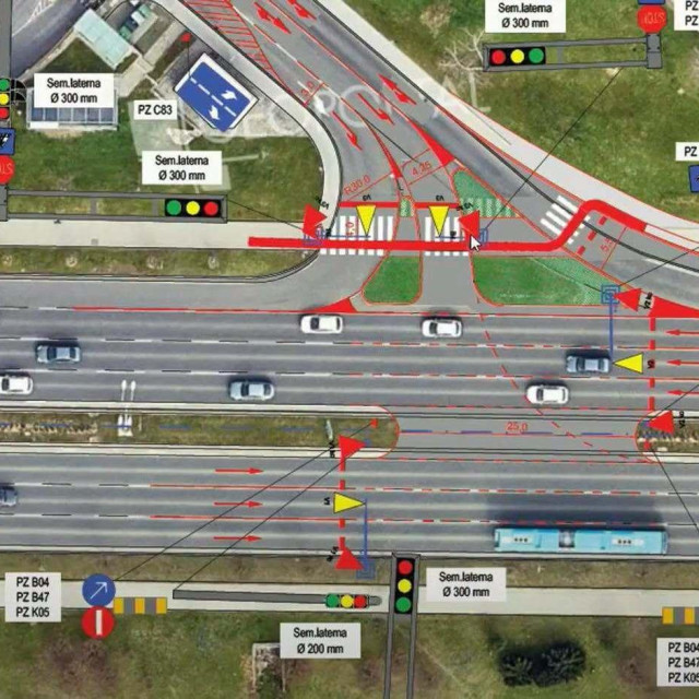 Objavljena karta novog prometnog rješenja na raskrižju Zagrebačke avenije i Mihanovićeve ulice