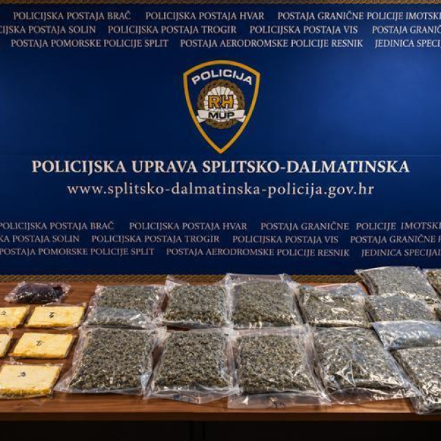 U nekoliko dana na području PU splitsko-dalmatinske oduzeto sveukupno više od 38 kilograma droge