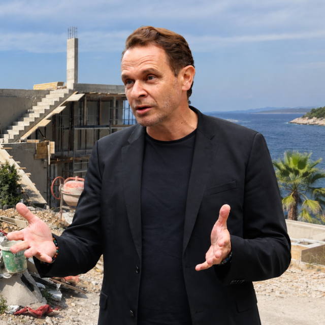Enis Bešlagić i kuća na Korčuli